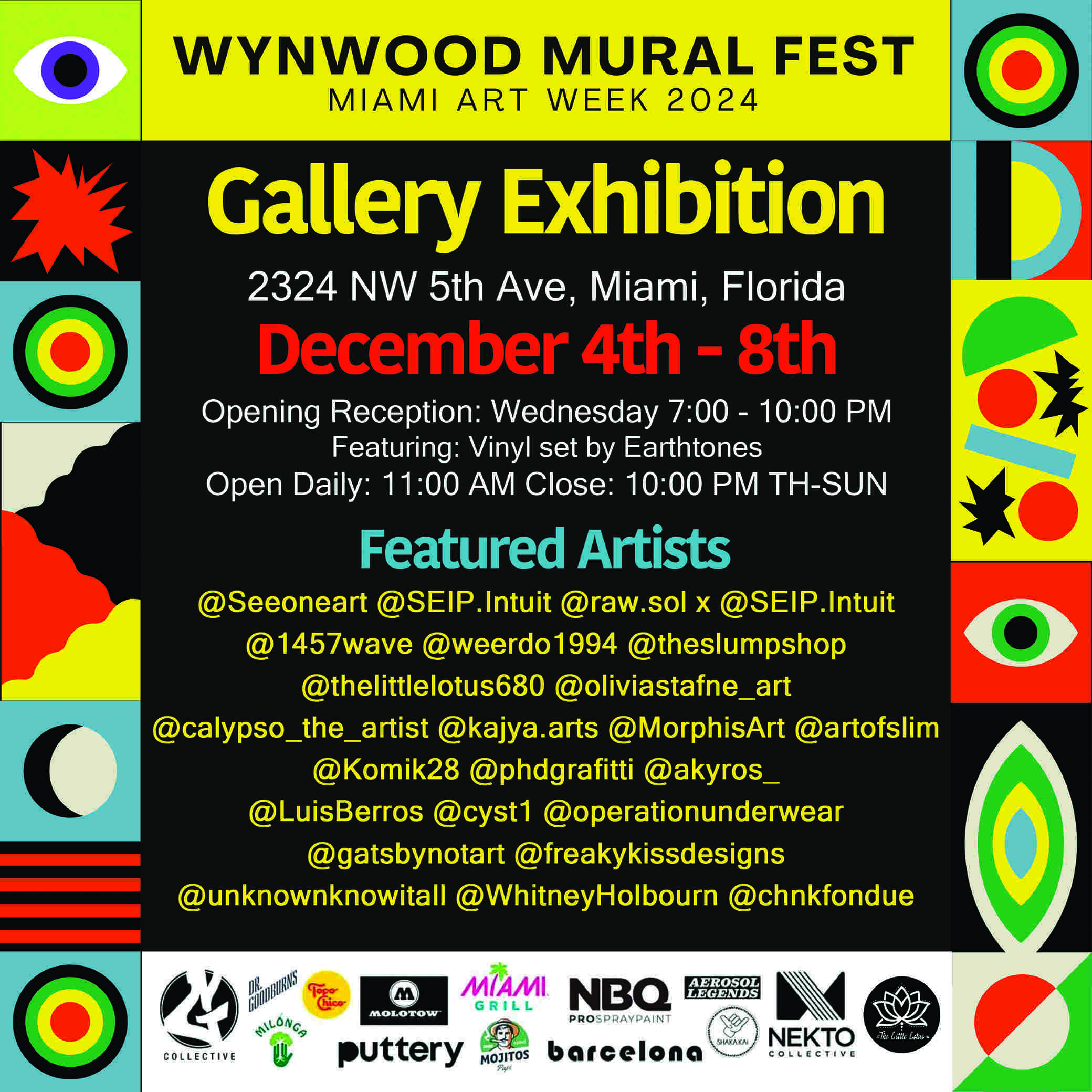 Wynwood Mural Fest Gallery Exhibition Artists