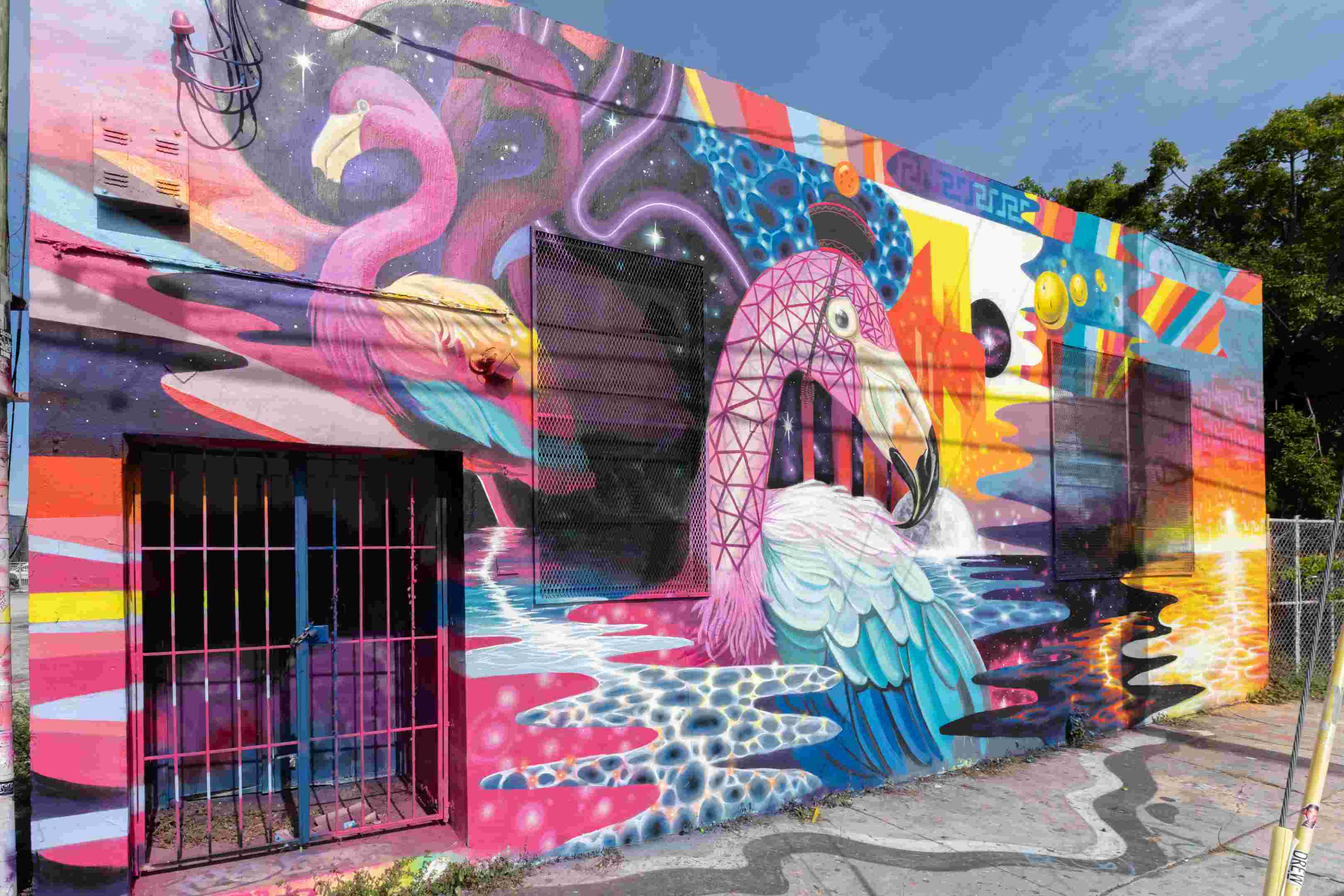 flamingo mural